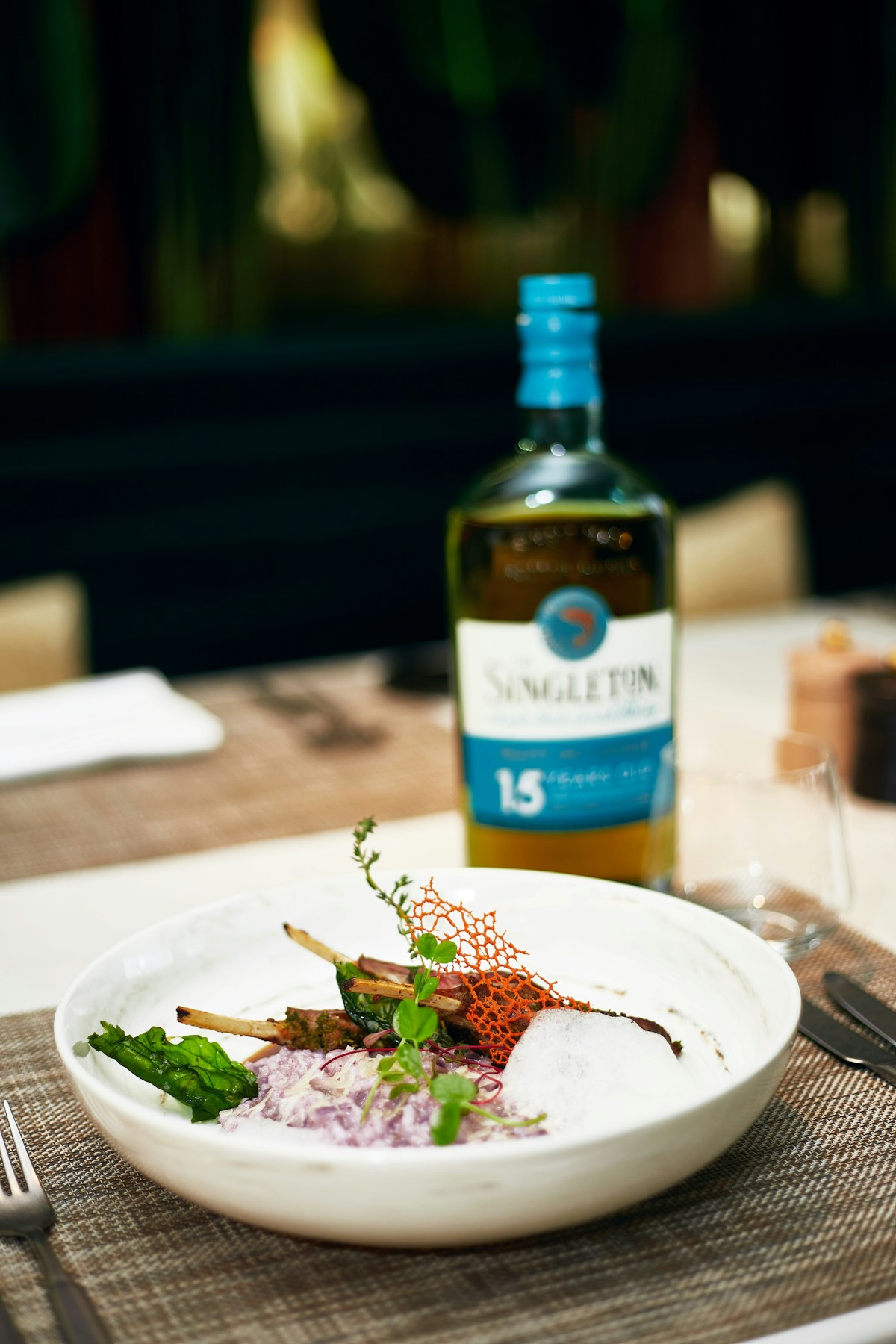Elegantly plated food at a Nairobi hotel restaurant, Kenya